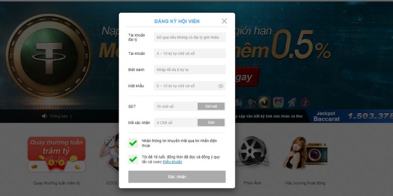 Các bước đăng ký KU5956 để trở thành thành viên